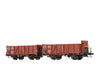 Brawa 48449 Ho Open Freight Cars Om Drg Set Of 2 European