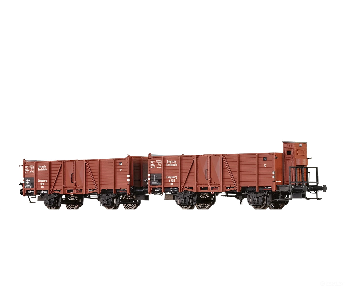 Brawa 48449 Ho Open Freight Cars Om Drg Set Of 2 European