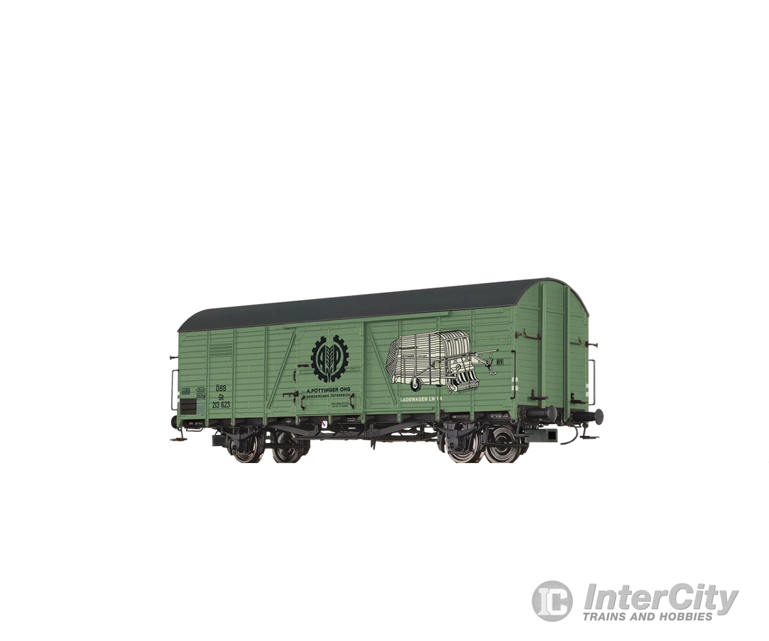 Brawa 50499 Ho Covered Freight Car Glt ’A. Pöttinger’ Öbb European Cars