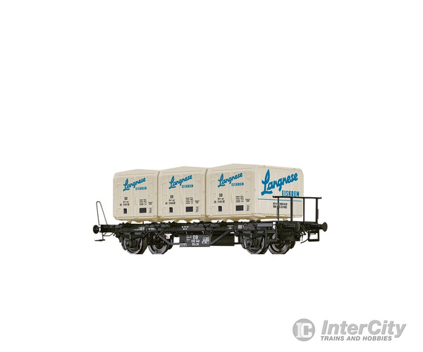 Brawa 50918 Ho Container Car Bts30 Db With Ekrt212 ’Langnese Eiskrem’ European Freight Cars