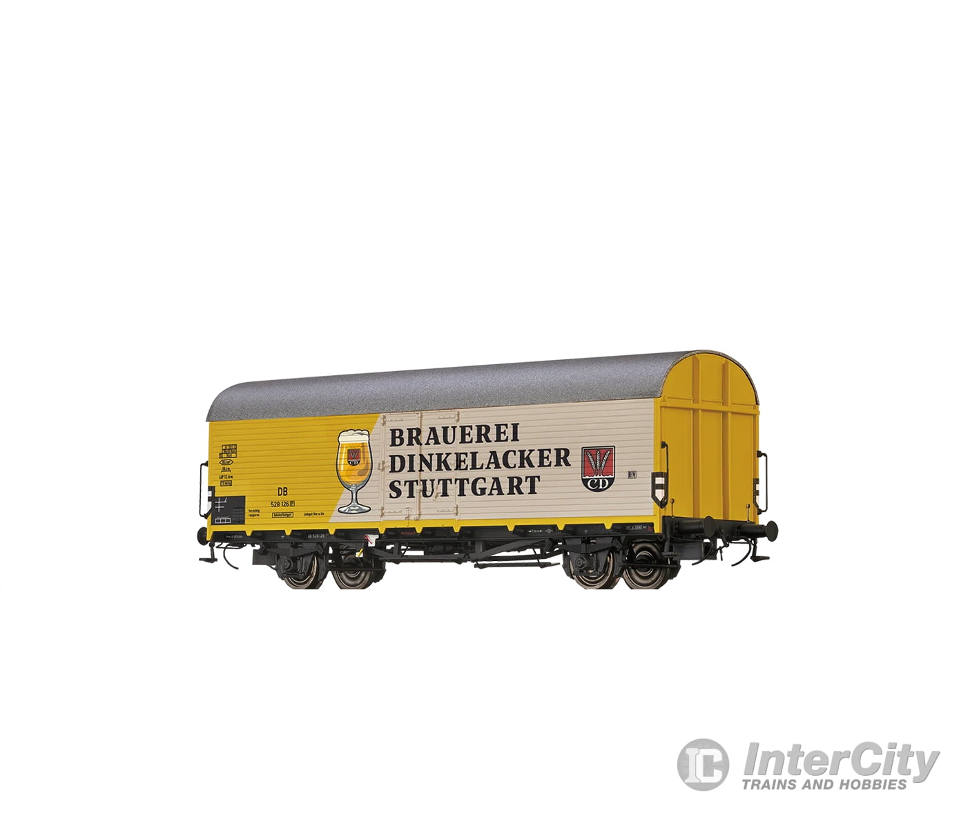 Brawa 50958 Ho Refrigerator Car Tnfhs38 ’Brauerei Dinkelacker’ Db European Freight Cars