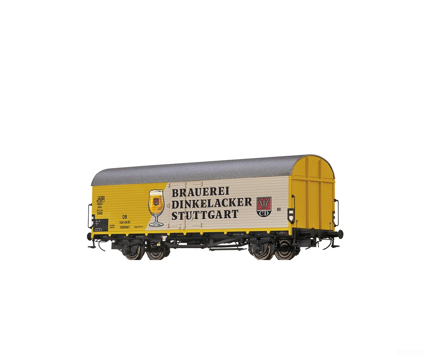 Brawa 50958 Ho Refrigerator Car Tnfhs38 ’Brauerei Dinkelacker’ Db European Freight Cars