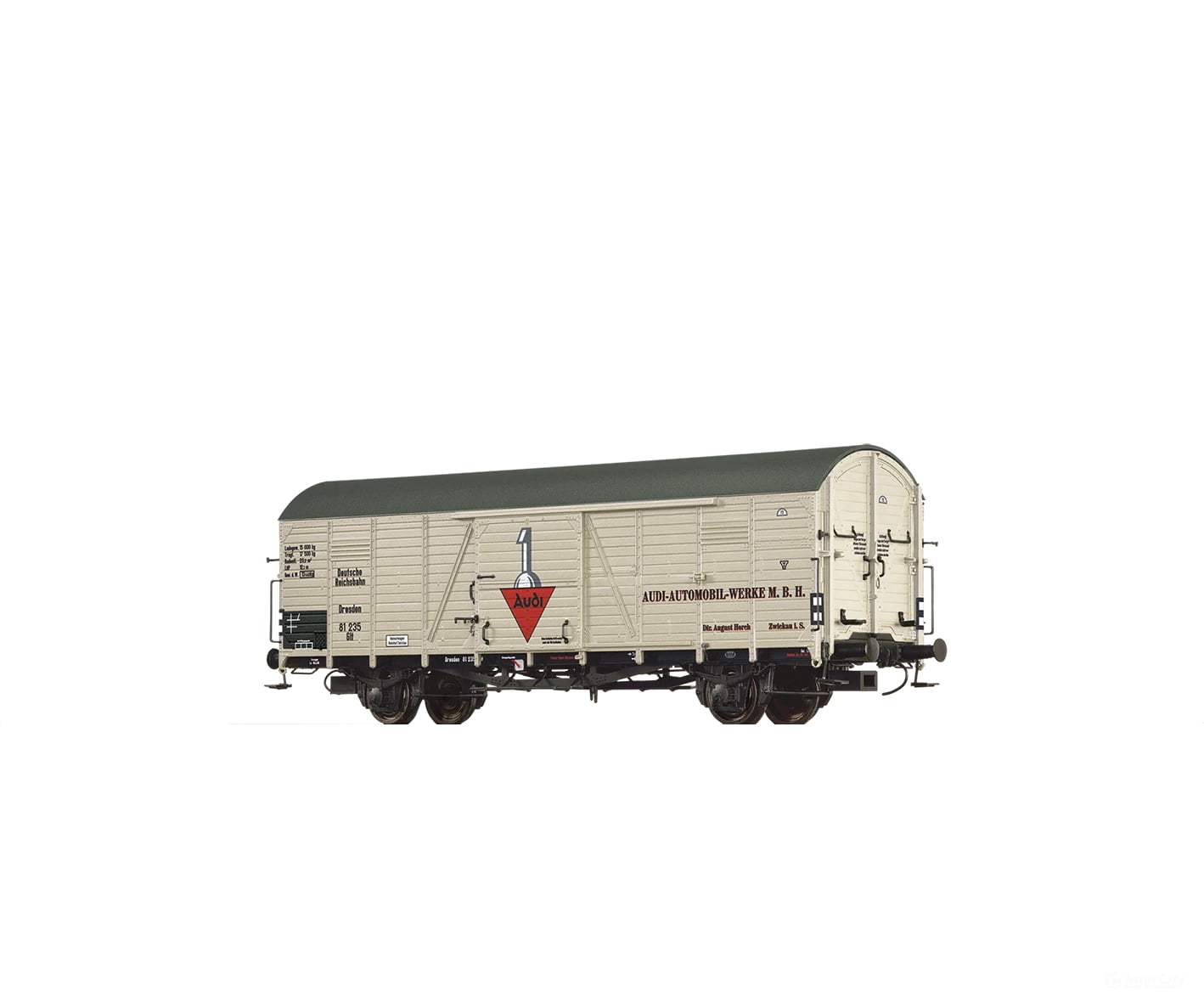 Brawa 50964 Ho Covered Freight Car Glt ’Audi’ Drg European Cars