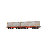 Brawa 51137 Ho Flat Car Sggmmrrs ’Arcelormittal’ Db Ag European Freight Cars