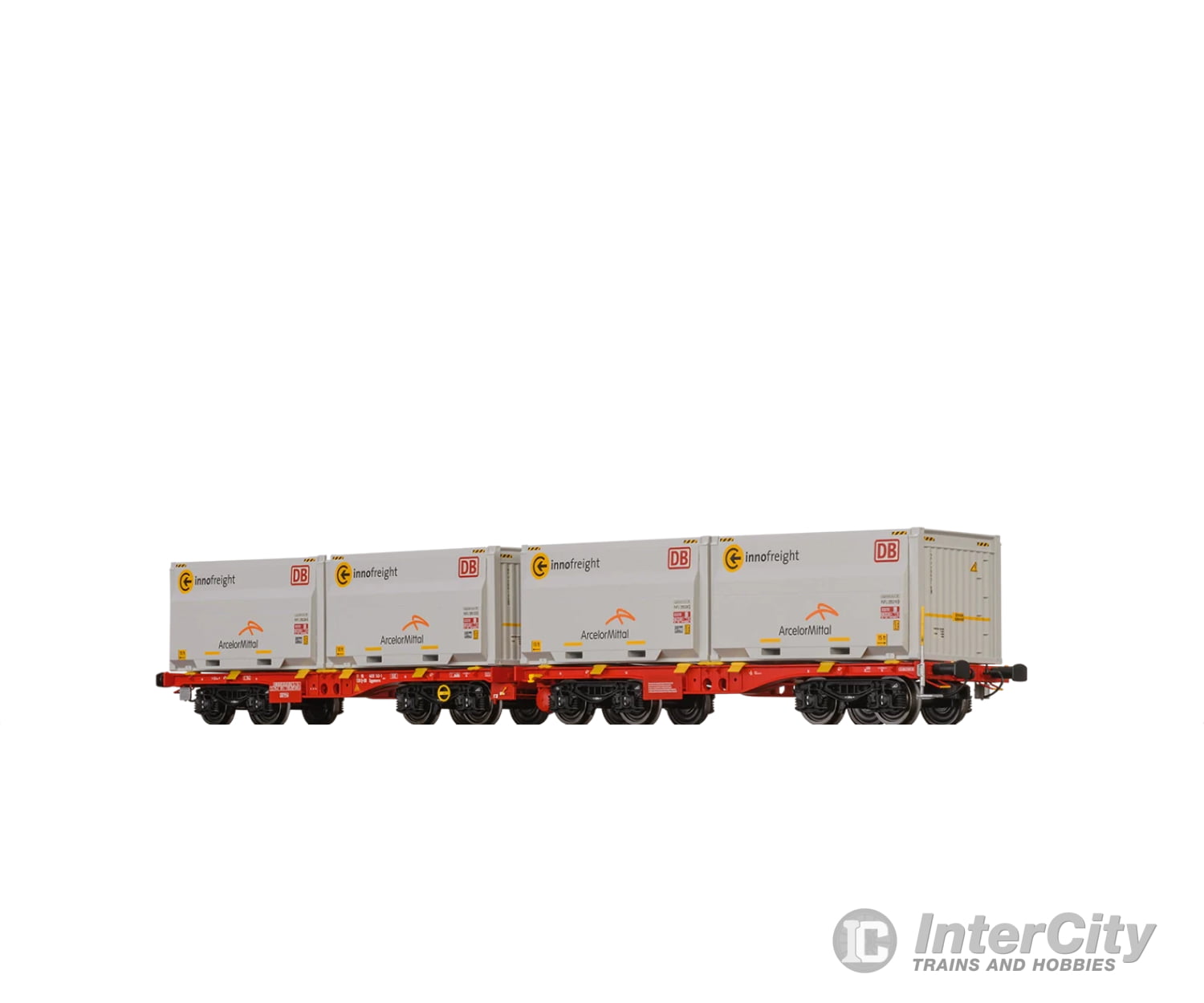 Brawa 51137 Ho Flat Car Sggmmrrs ’Arcelormittal’ Db Ag European Freight Cars