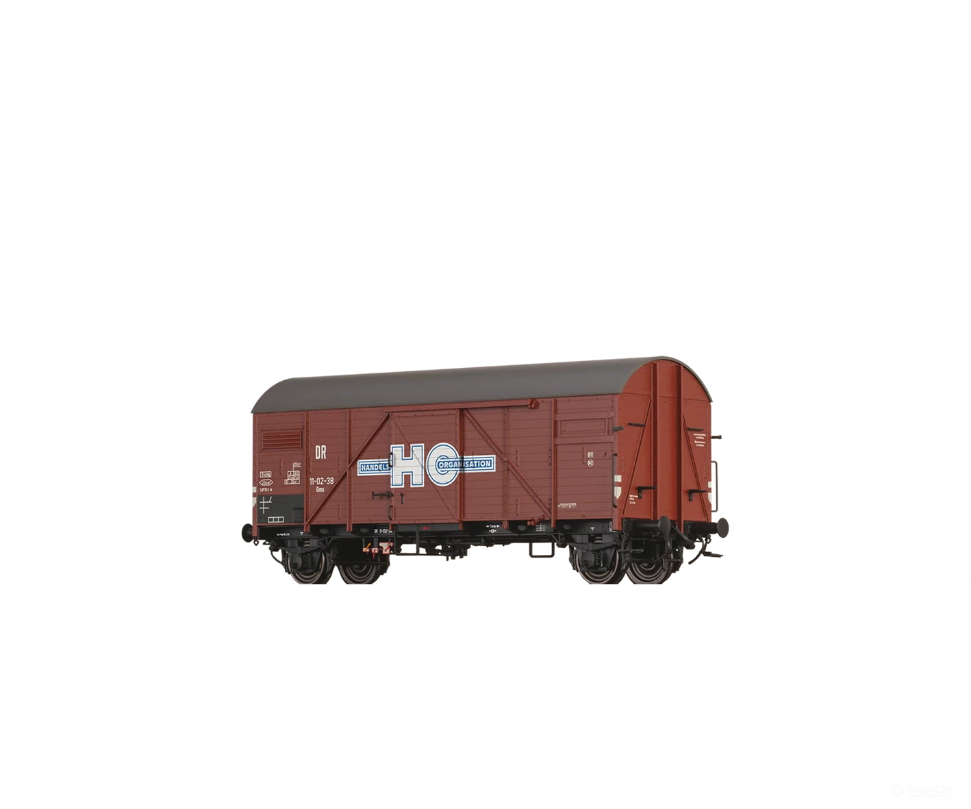 Brawa 51185 Ho Covered Freight Car Gms ’Ho Handelsorganisation’ Dr European Cars