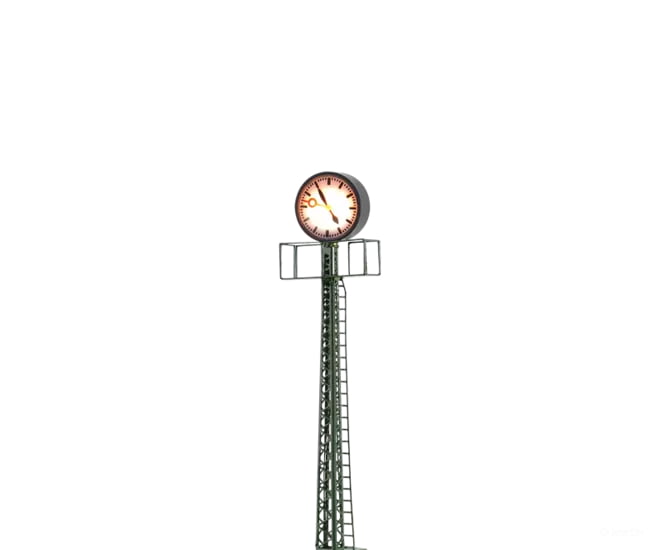 Brawa 5368 HO Clock on Mast with Platform Lights & Electronics