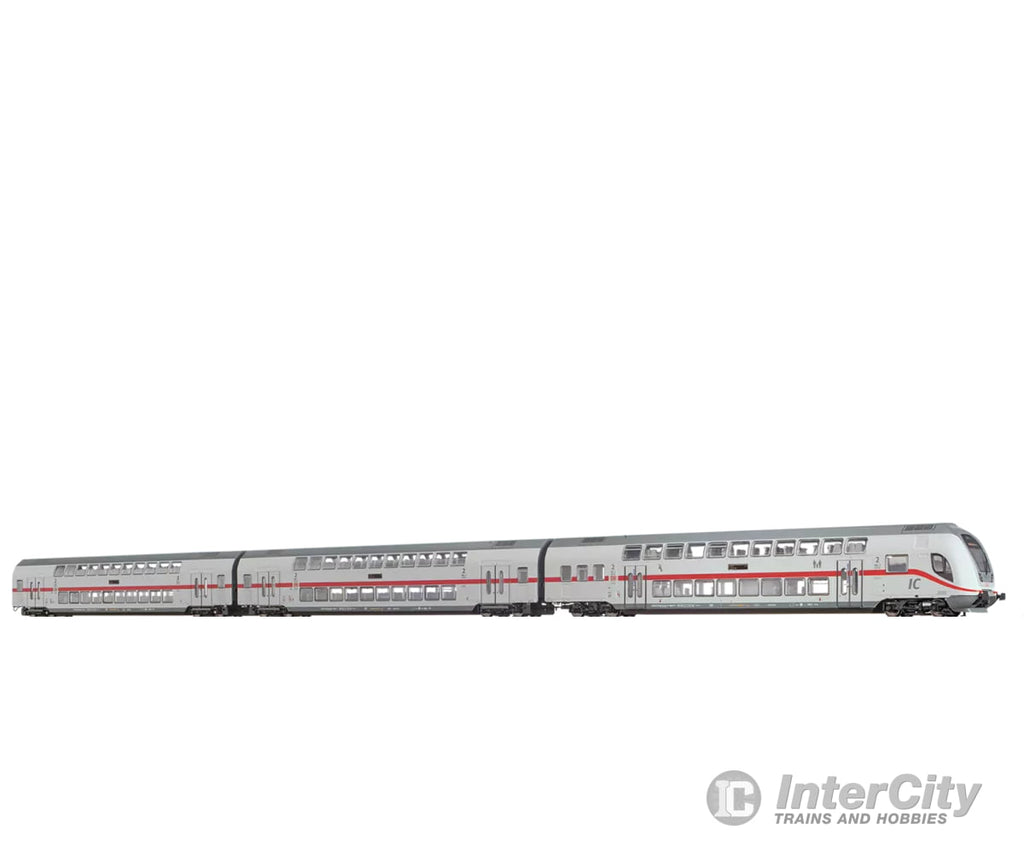 Brawa 64523 N TWINDEXX Vario Double-Deck Car DB AG set of 3 (Karlsruhe Hbf) European Passenger Cars