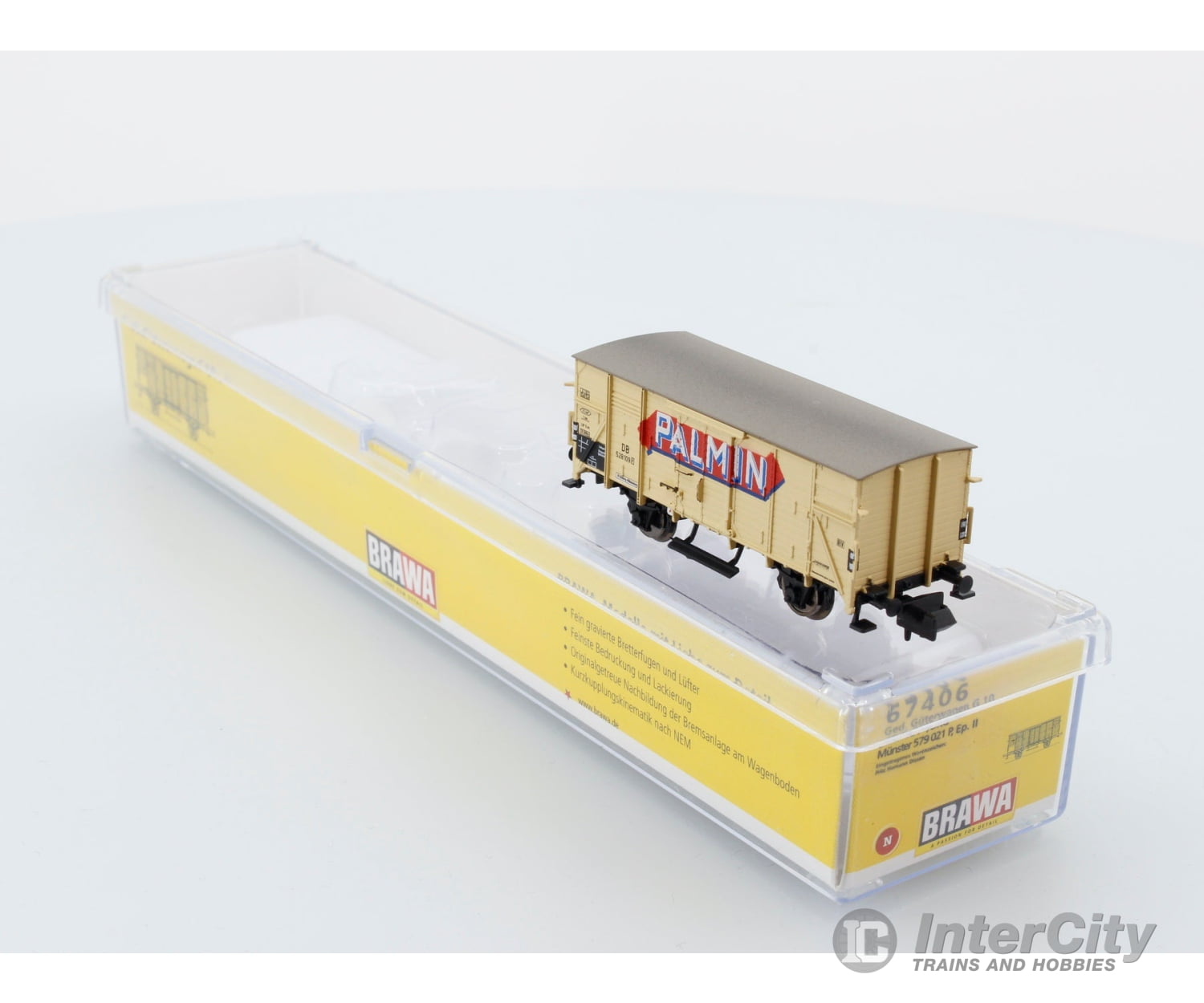 Brawa 67406 N Drg Covered Goods Wagon ’Fritz Homann’ European Freight Cars