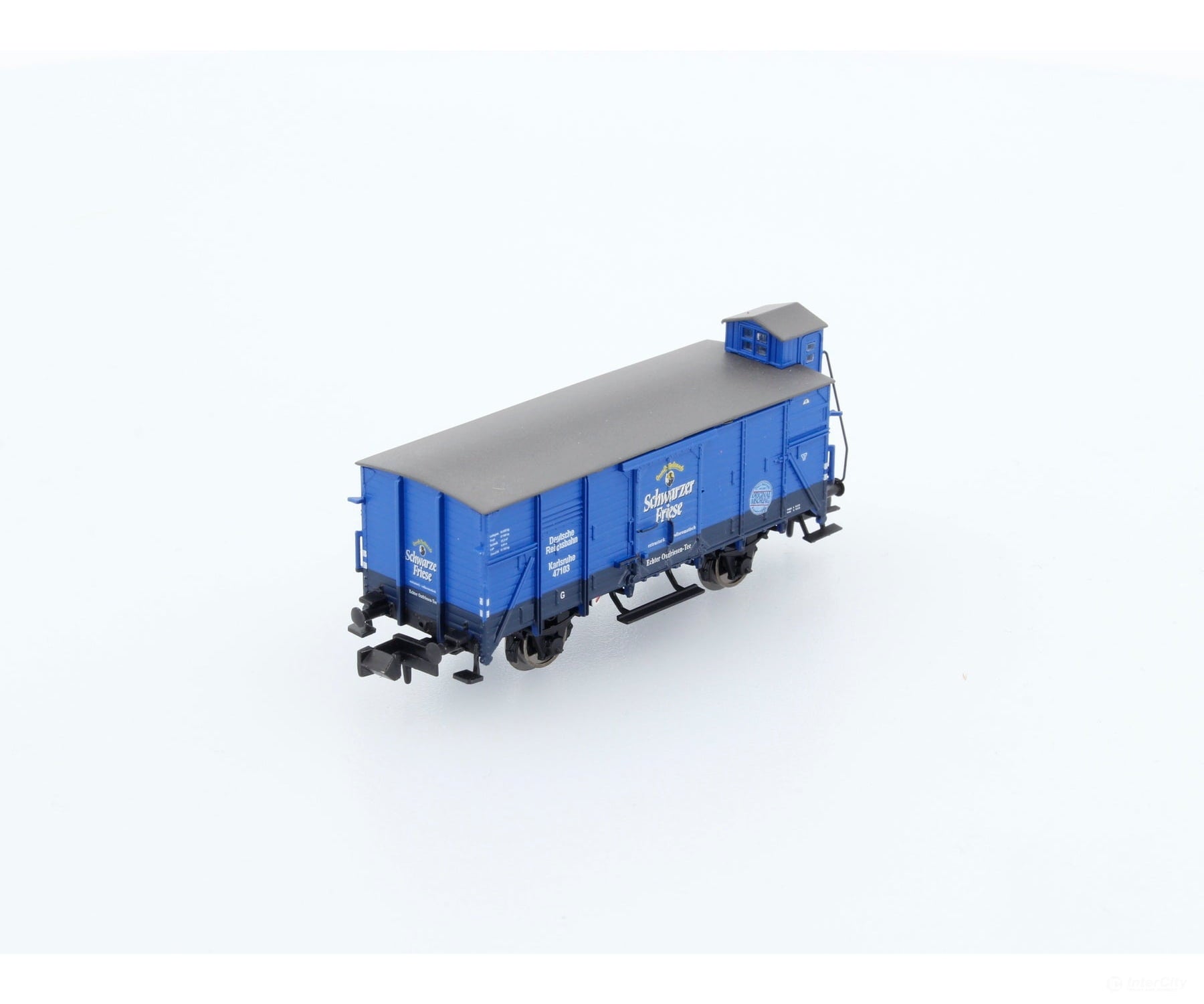 Brawa 67463 N Drg Covered Wagon W. Brake Cab ’Schwarzer Friese’ European Freight Cars