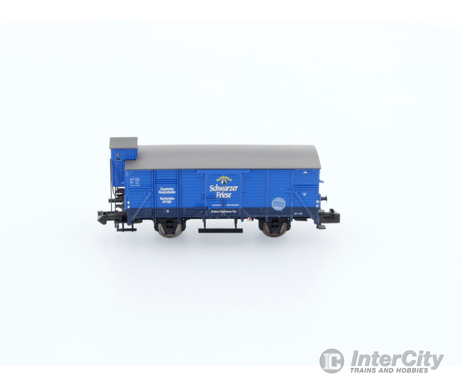 Brawa 67463 N Drg Covered Wagon W. Brake Cab ’Schwarzer Friese’ European Freight Cars