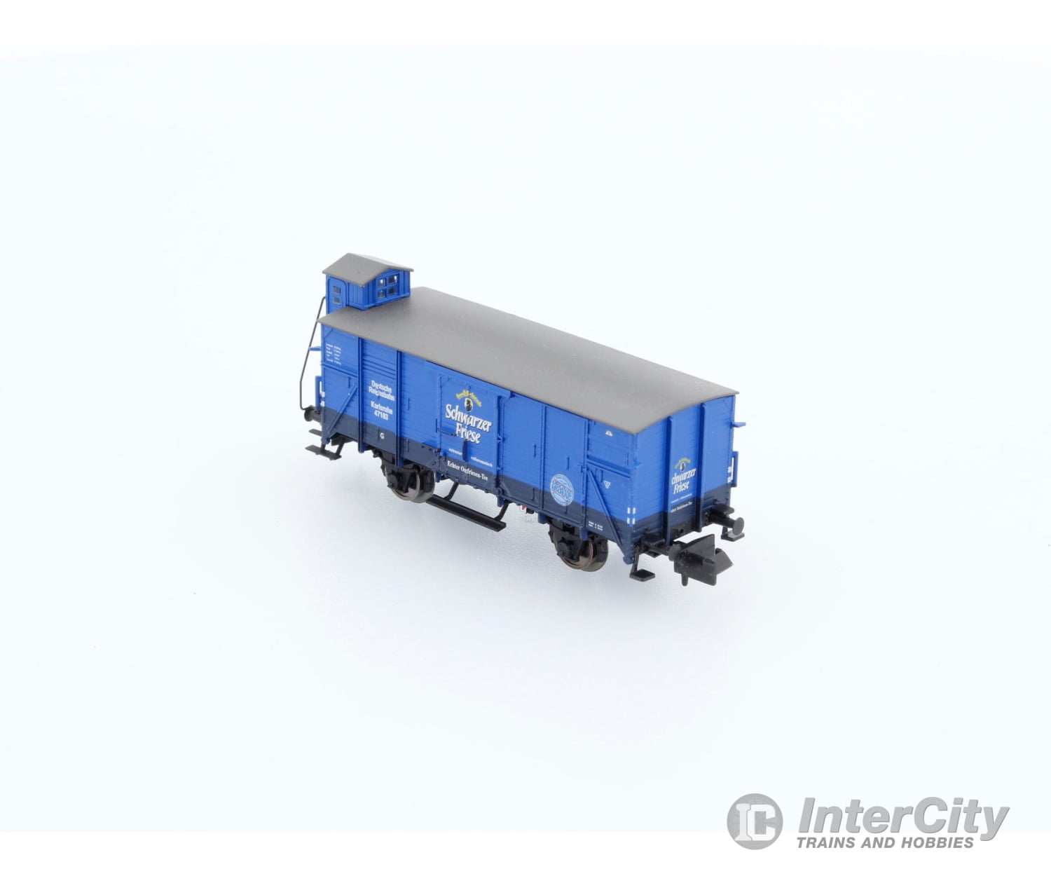 Brawa 67463 N Drg Covered Wagon W. Brake Cab ’Schwarzer Friese’ European Freight Cars