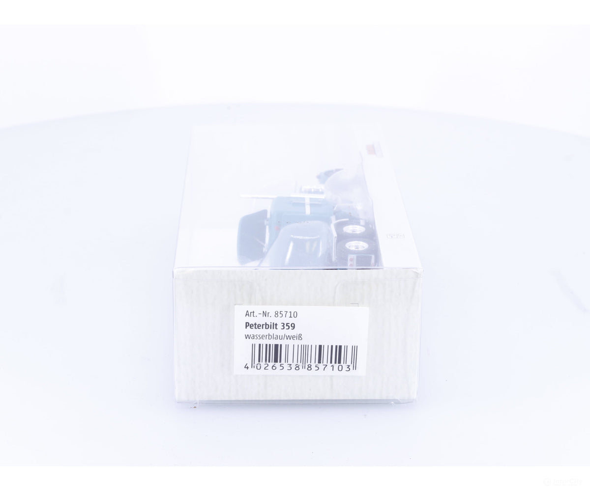Brekina 85710 HO Peterbilt 359 Aqua/White - Cars & Trucks