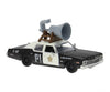 Brekina HO 18154 1970s Dodge Monaco - Assembled - Police w/Rooftop Speaker (black white) - Cars & Trucks