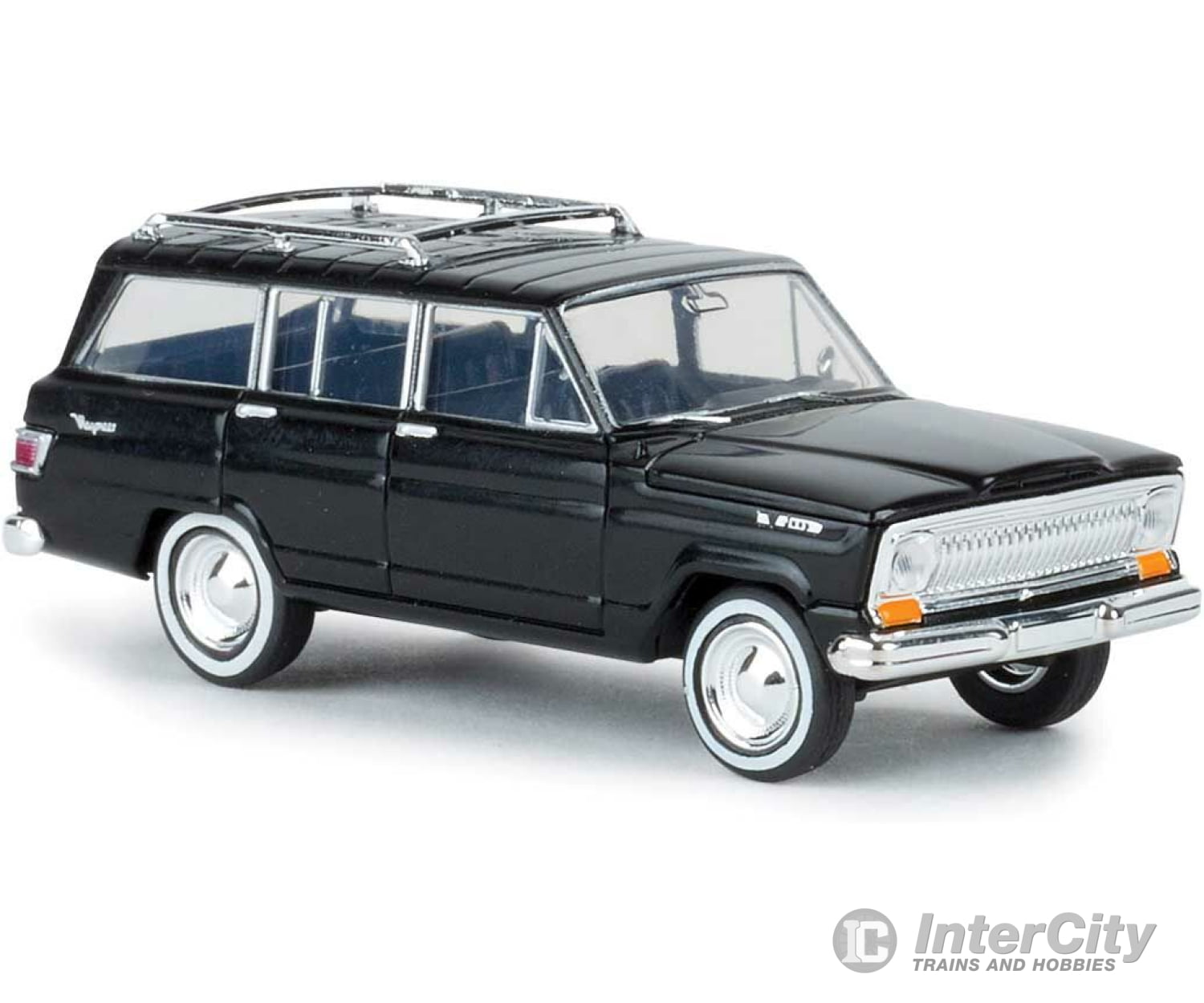 Brekina Ho 19862 1963 Jeep Wagoneer Suv - Assembled -- Black Cars & Trucks