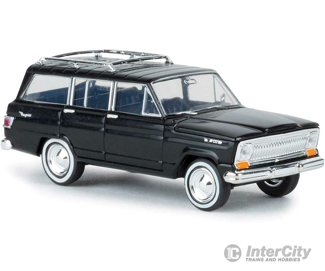 Brekina Ho 19862 1963 Jeep Wagoneer Suv - Assembled -- Black Cars & Trucks