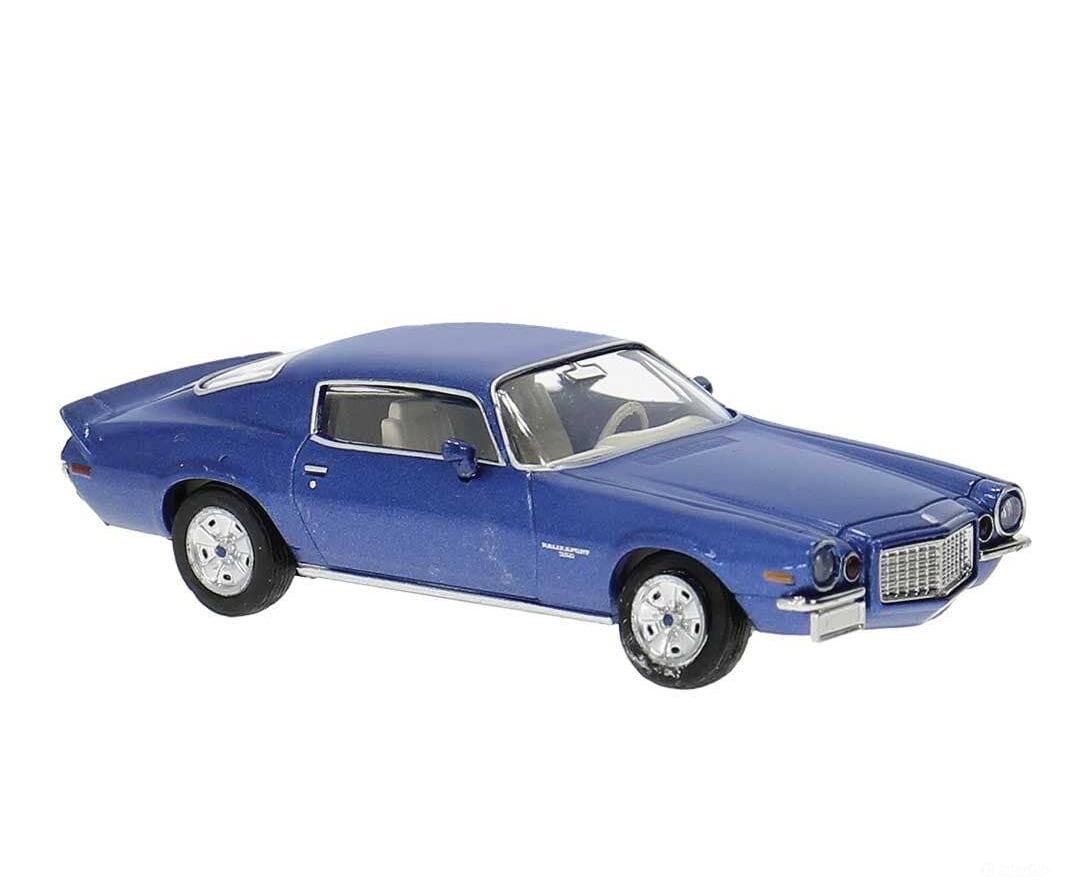 Brekina HO 19920 1966 Chevrolet Camaro - Assembled - Metallic Blue - Cars & Trucks