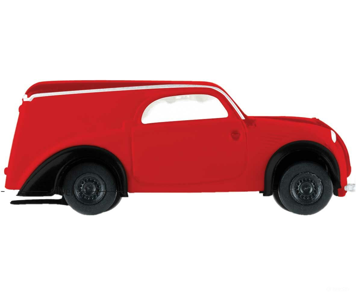Brekina Ho 58320 1930S Steyr Baby Delivery Station Wagon - Assembled -- Red Cars & Trucks
