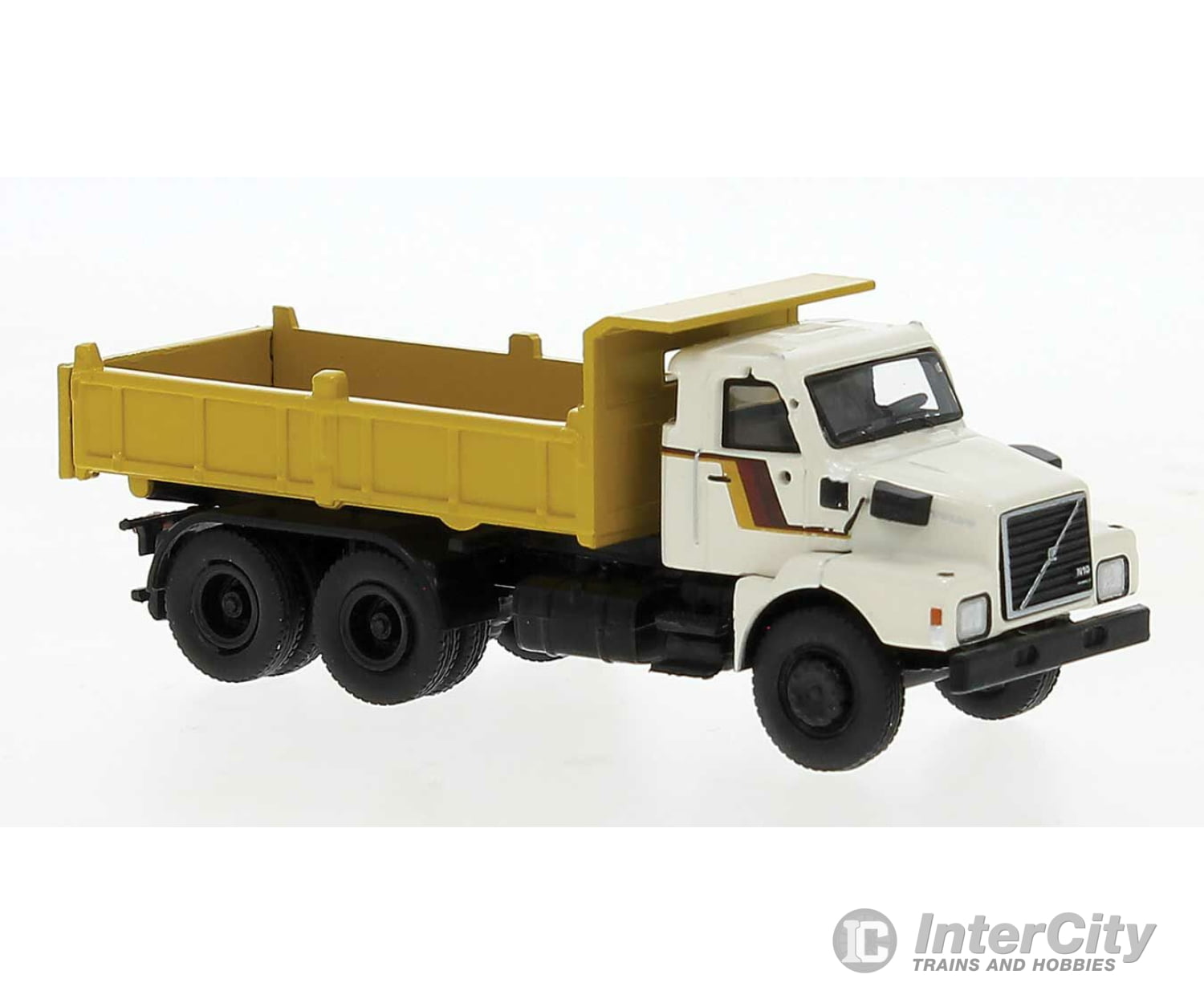 Brekina Ho 85653 1980 Volvo N 10 Dump Truck - Assembled -- White Yellow Cars & Trucks