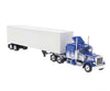 Brekina HO 85716 1973 Peterbilt 359 Sleeper Cab Tractor w/Van Trailer - Assembled - White Blue Cars & Trucks
