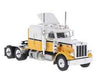 Brekina HO 85717 1973 Peterbilt 359 Sleeper-Cab Tractor - Assembled - Yellow White - Cars & Trucks