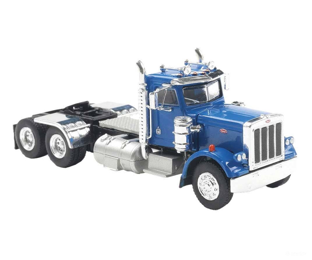 Brekina HO 85720 1973 Peterbilt 359 Day-Cab Tractor - Assembled - Blue - Cars & Trucks