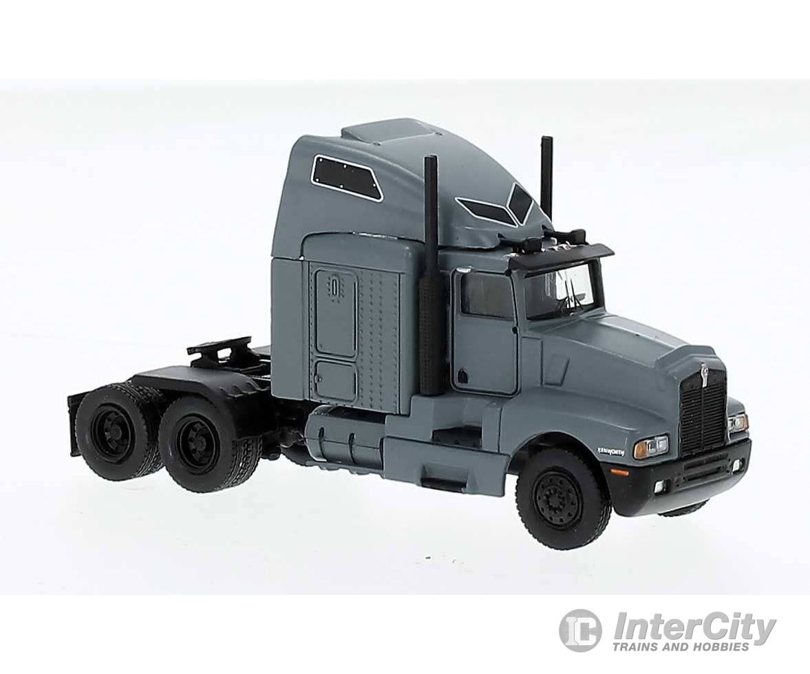 Brekina Ho 85928 1984 Kenworth T600 Sleeper-Cab Tractor Only - Assembled Matte Gray Cars & Trucks