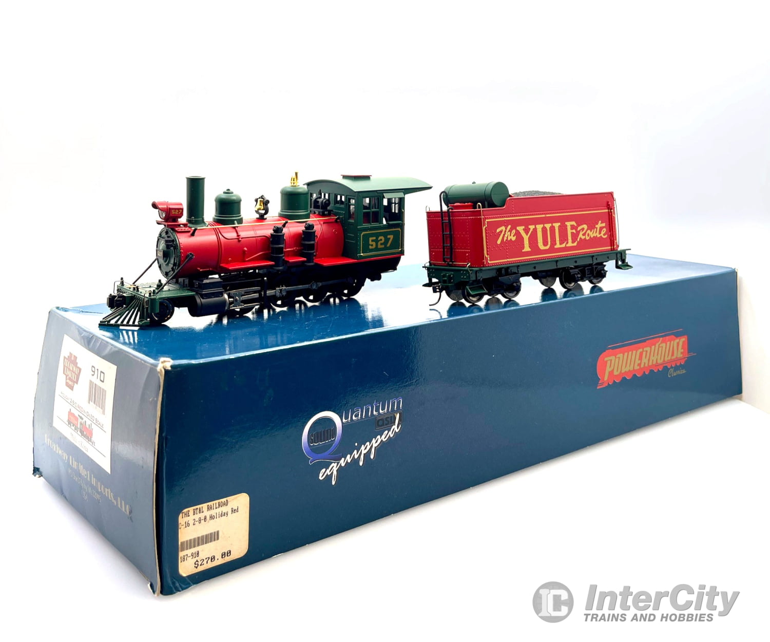 Broadway 910 On30 Holiday Steam Locomotive & Tender #527 Locomotives