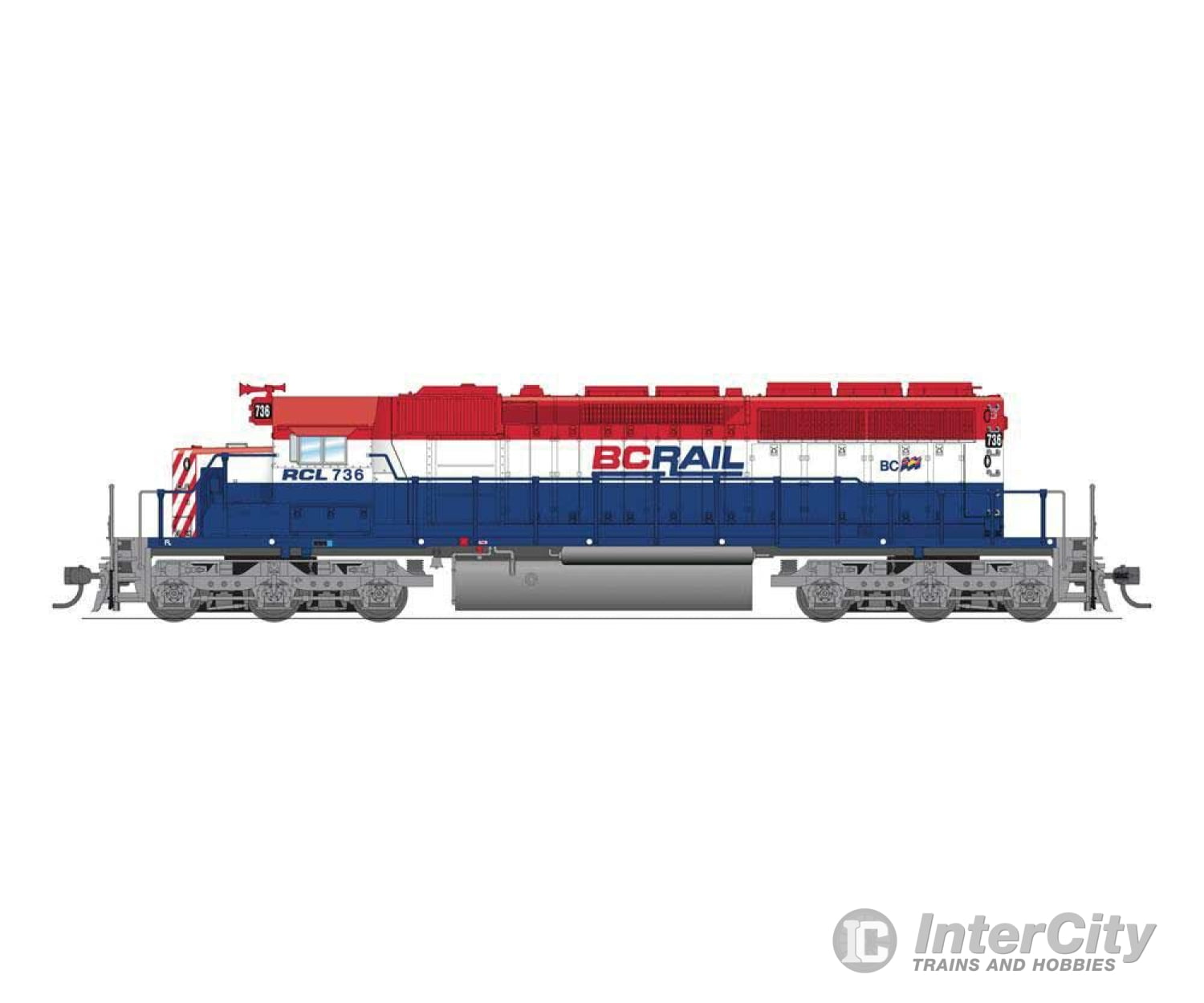 Broadway Limited 6776 Ho Emd Sd40-2 Low Nose - Sound And Dcc Paragon4(Tm) -- Bc Rail Rcl #736 (Red