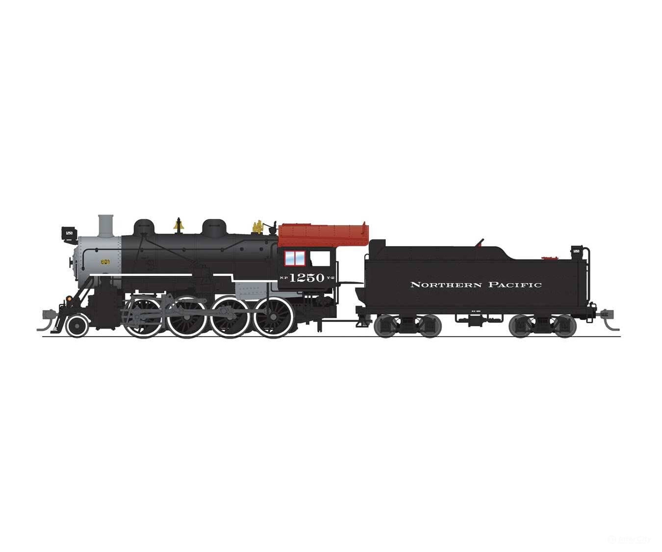 Broadway Limited Imports HO 8754 2-8-0 Consolidation - Standard DC - Stealth - Northern Pacific #1252 (black graphite