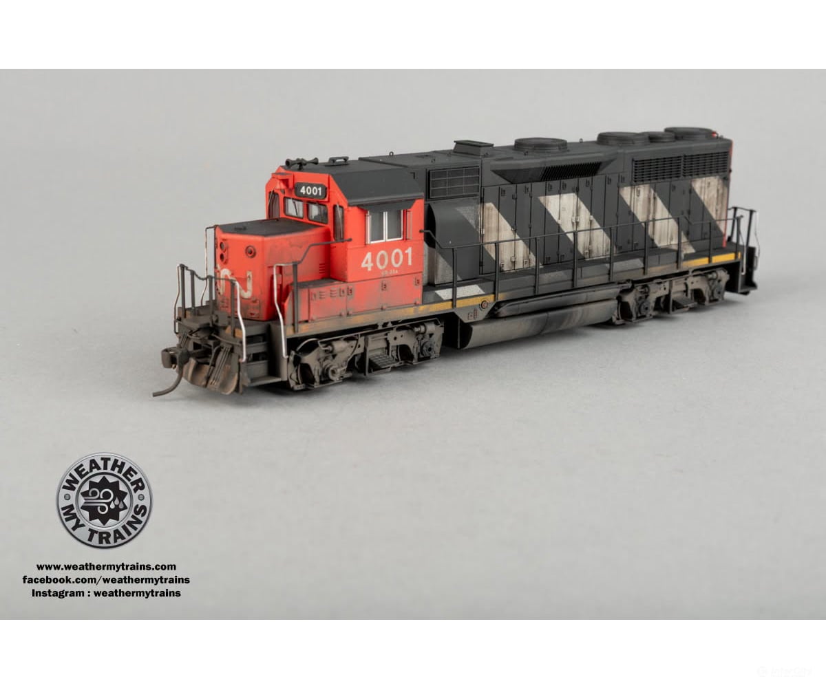 Broadway Limited Imports HO 8921 EMD GP35 Low Nose - Sound and DCC - Paragon4(TM) - Canadian National #4001 - Weathered