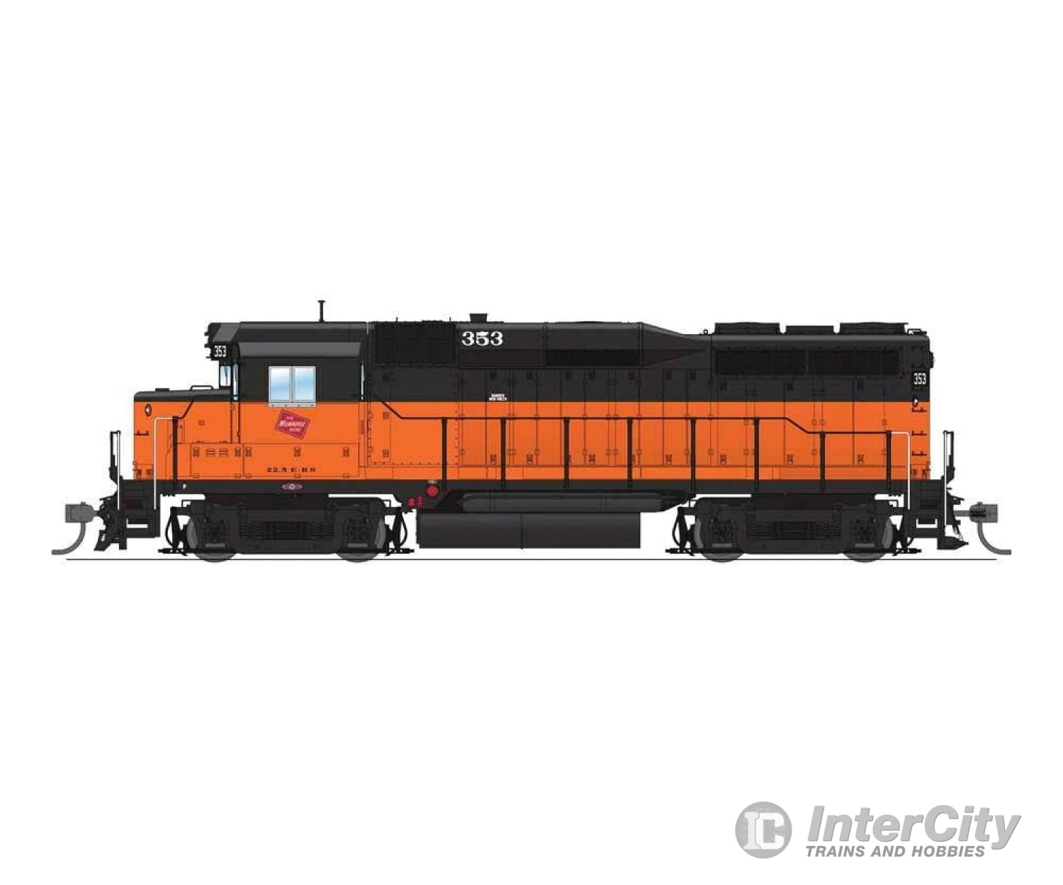 Broadway Limited Imports HO 9138 EMD GP30 - Sound and DCC - Paragon4(TM) - Milwaukee Road #354 (orange black)