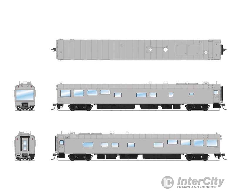 Broadway Limited Imports HO 9163 Track Inspection Theater Car - Painted Unlettered (gray) Passenger Cars