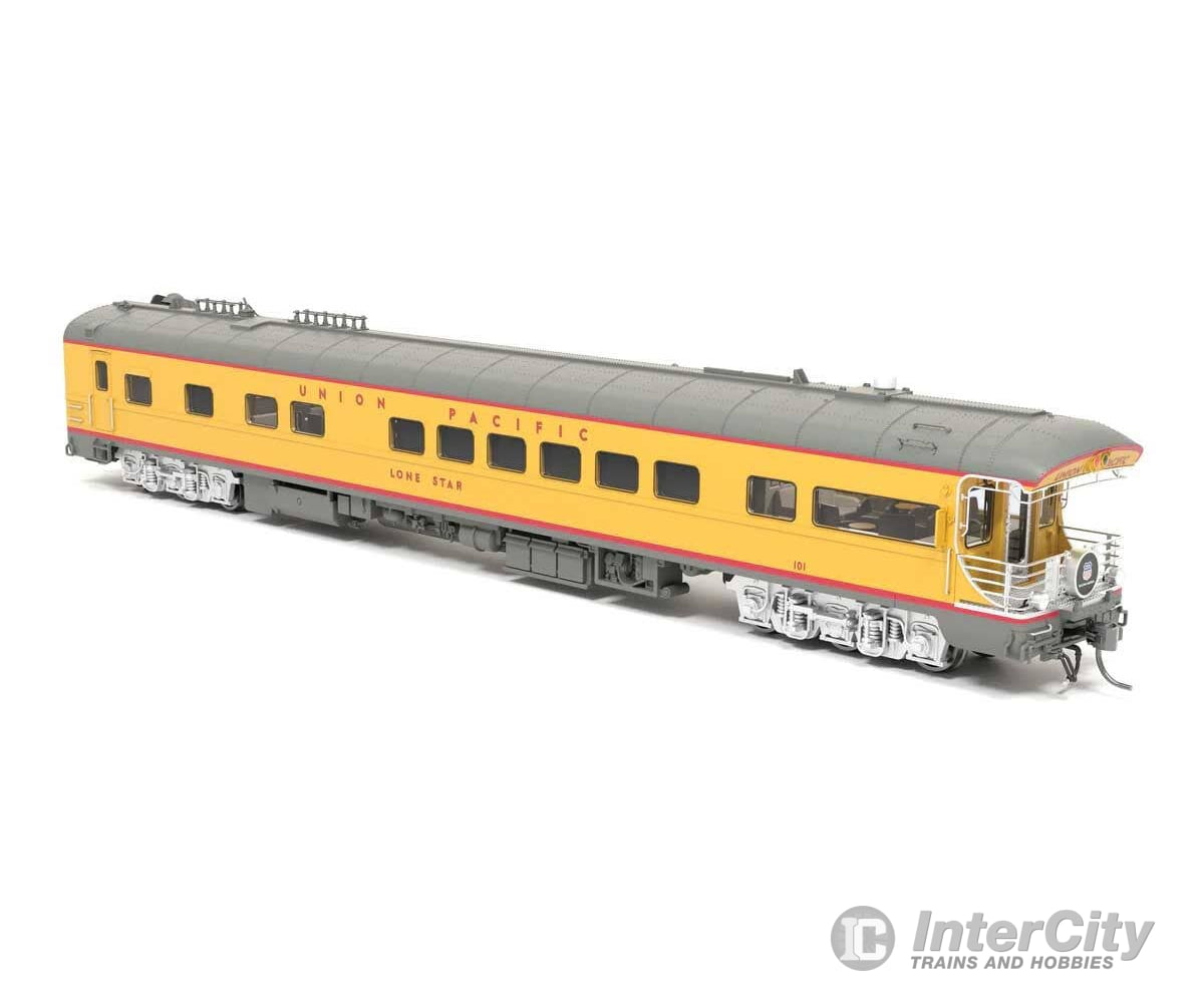 Broadway Limited Imports HO 9595 Business Car Observation UP #101 - Union Pacific #101 ’Lone Star’ (Armour Yellow gray