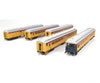Broadway Limited Imports HO 9714 Heavyweight 5-Car Combine 3 P70 Coach Business Car Set - Chessie Steam Special (yellow