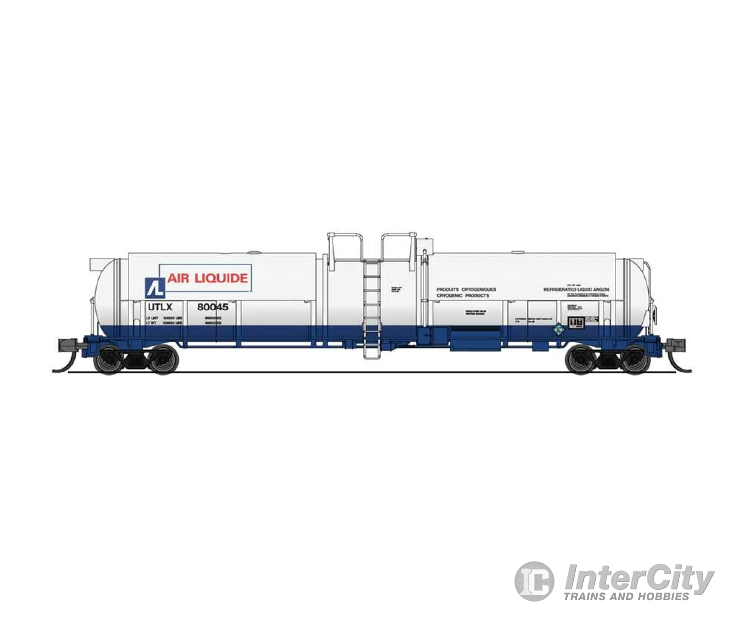 Broadway Limited Imports N 3822 High-Capacity Cryogenic Tank Car 2-Pack - Ready To Run -- Air