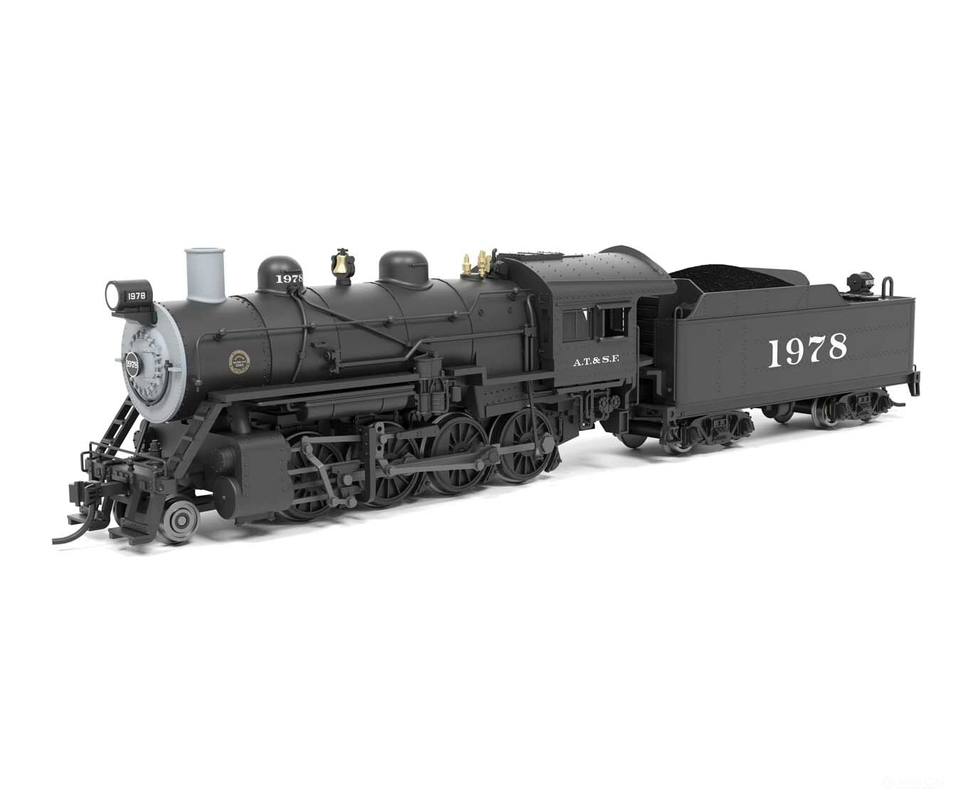 Broadway Limited Imports N 8376 2-8-0 Consolidation - Sound Smoke and DCC Paragon4(TM) - Santa Fe #1978 (black silver)