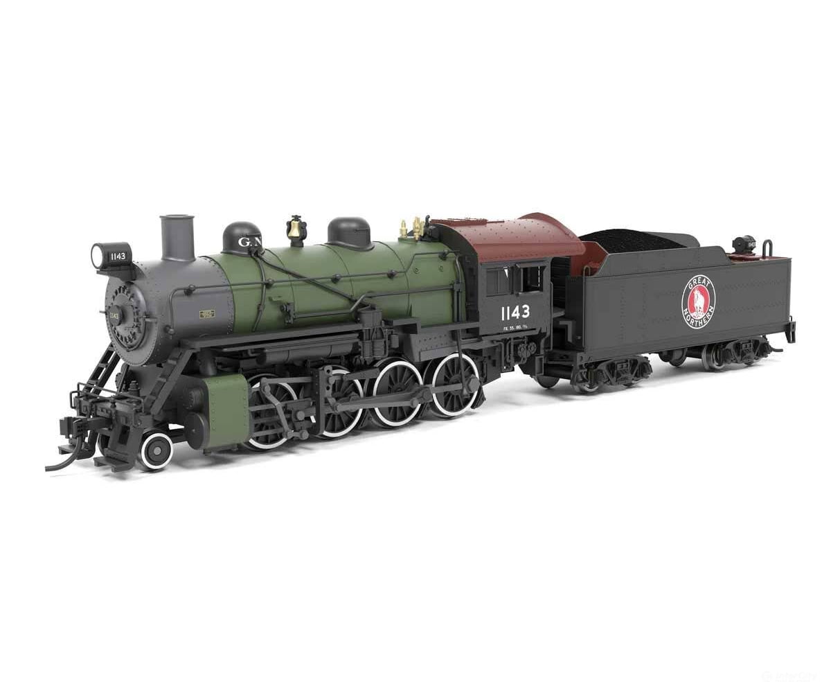 Broadway Limited Imports N 8382 2-8-0 Consolidation - Sound Smoke and DCC Paragon4(TM) - Great Northern #1143 (green