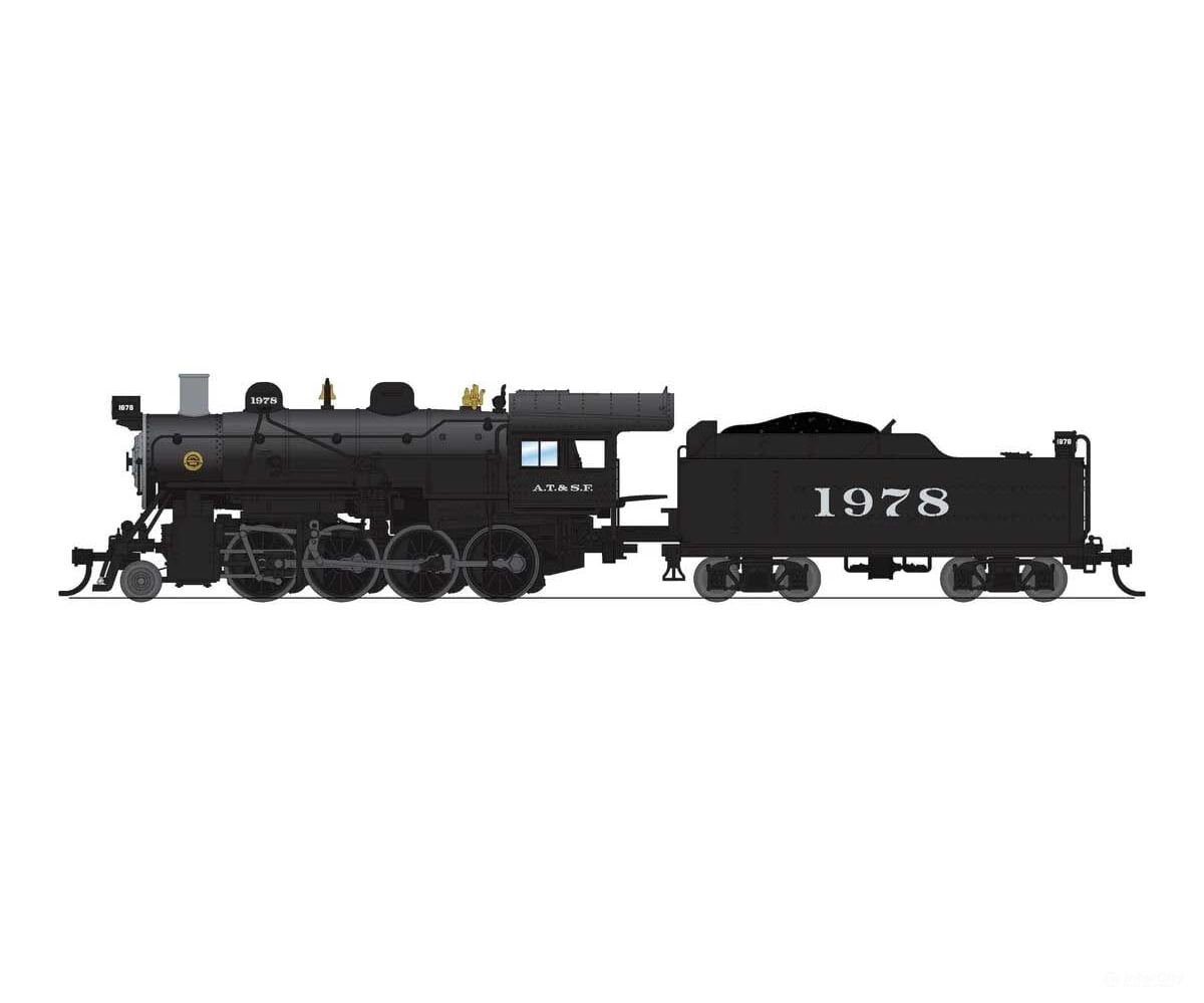 Broadway Limited Imports N 8398 2-8-0 Consolidation - Standard DC - Stealth - Santa Fe #1978 (black silver)