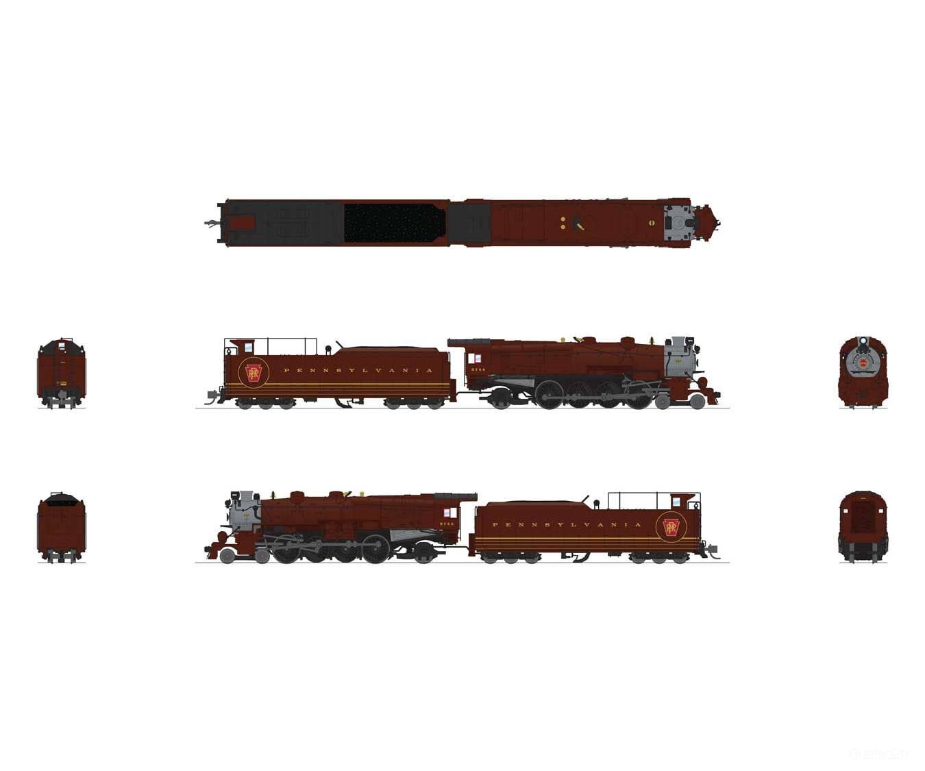 Broadway Limited Imports N 8519 Class M1b 4-8-2 Mountain - Sound and DCC - Paragon4(TM) - Pennsylvania Railroad #6744
