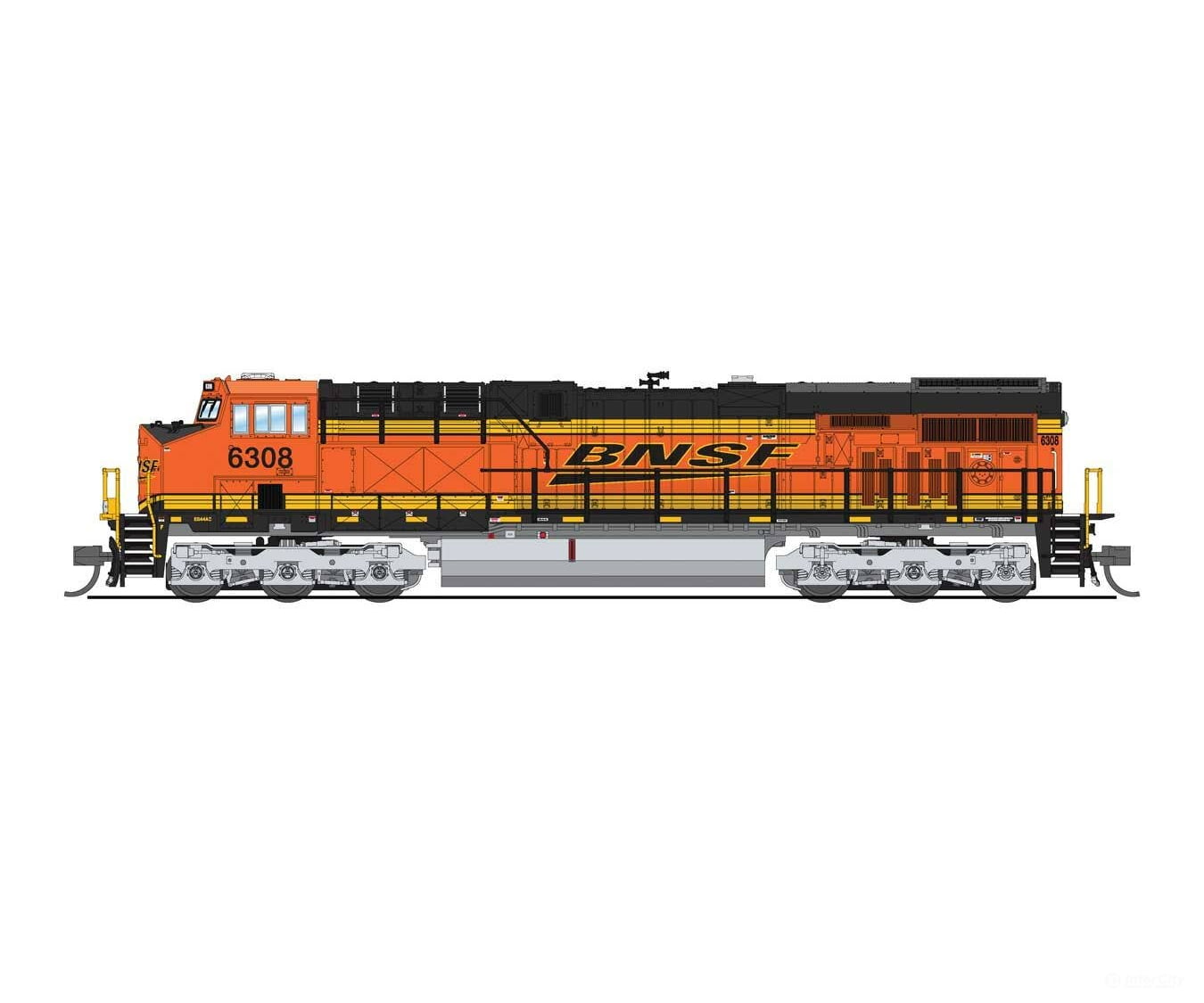 Broadway Limited Imports N 8610 Ge Es44Ac - Sound & Dcc Paragon4(Tm) Bnsf Railway #6308 (H3 Orange