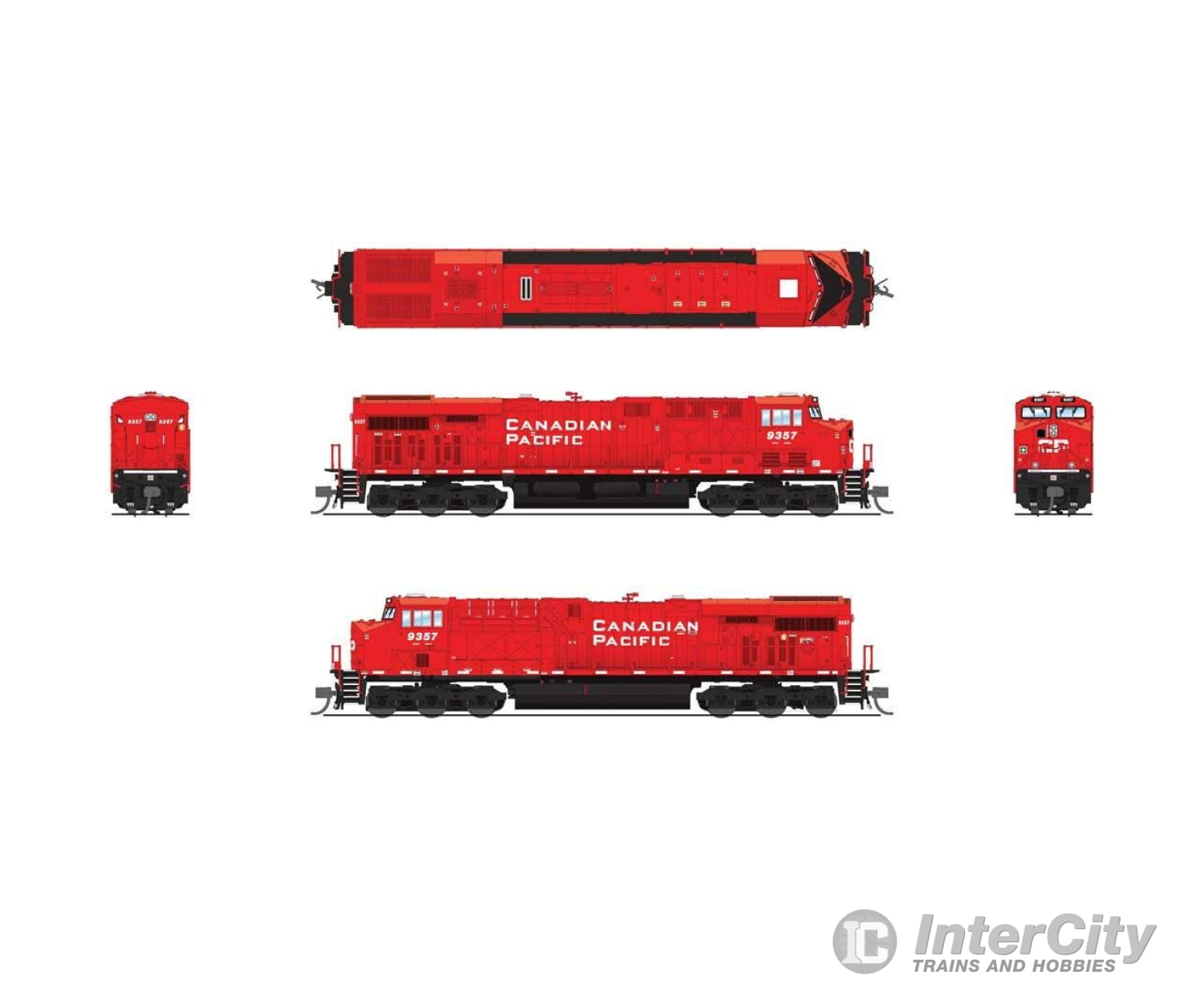 Broadway Limited Imports N 8614 Ge Es44Ac - Sound & Dcc Paragon4(Tm) Canadian Pacific #9357 (Red