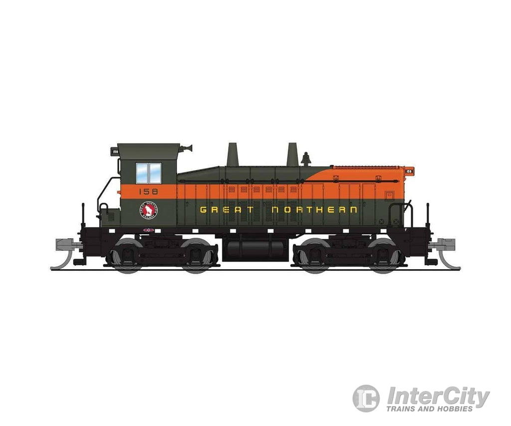 Broadway Limited Imports N 9322 EMD NW2 - Standard DC - Stealth - Great Northern #158 (Simplified Omaha Orange green)