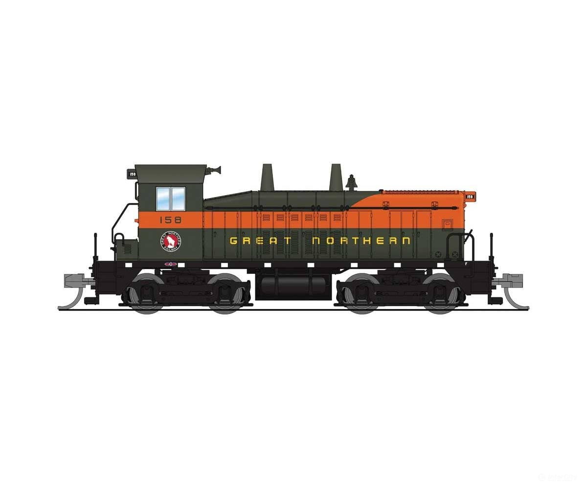Broadway Limited Imports N 9323 EMD NW2 - Standard DC - Stealth - Great Northern #159 (Simplified Omaha Orange green)
