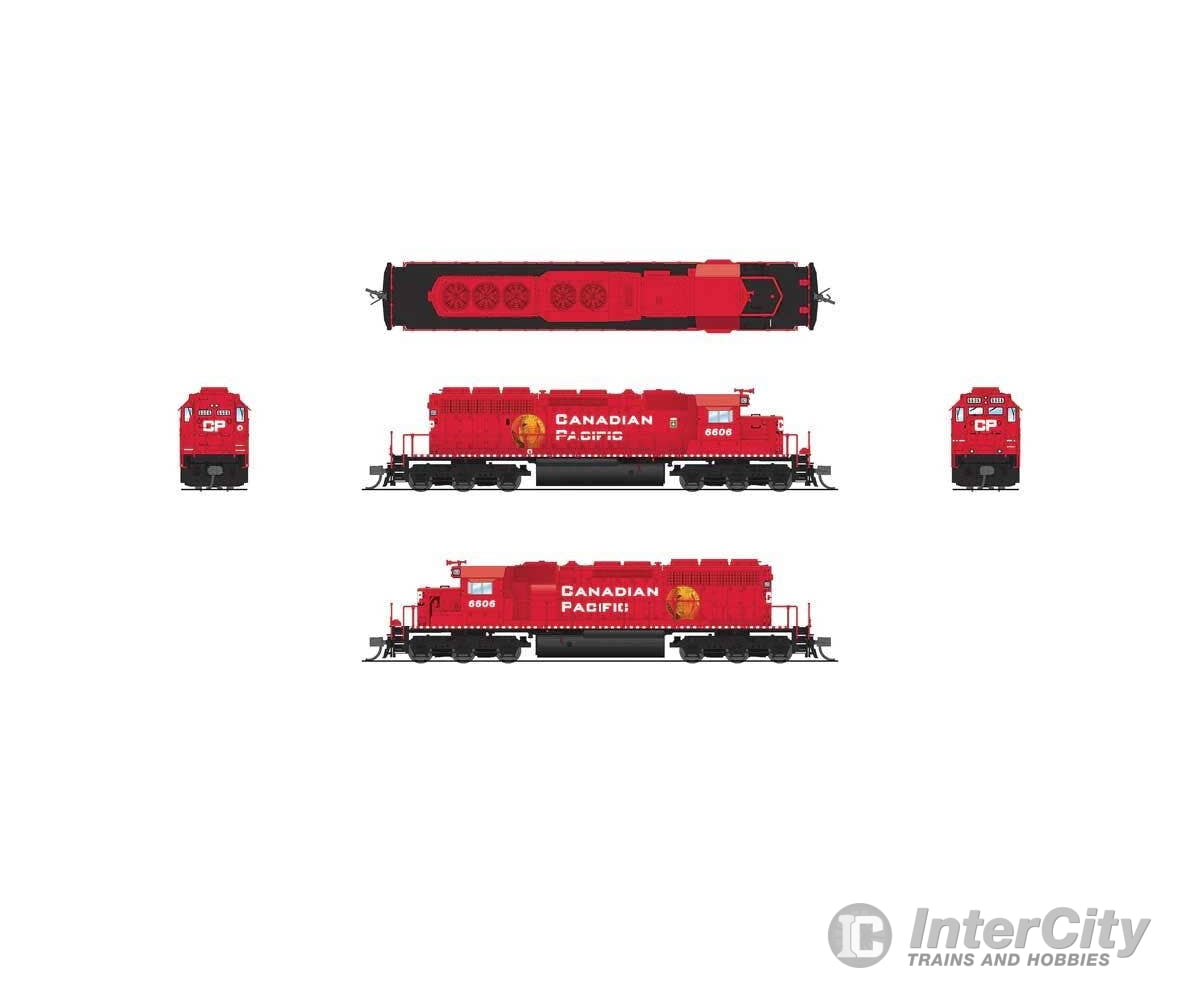 Broadway Limited Imports N 9464 EMD SD40-2 Low Nose - Sound and DCC - Paragon4 - Canadian Pacific #6606 (red white