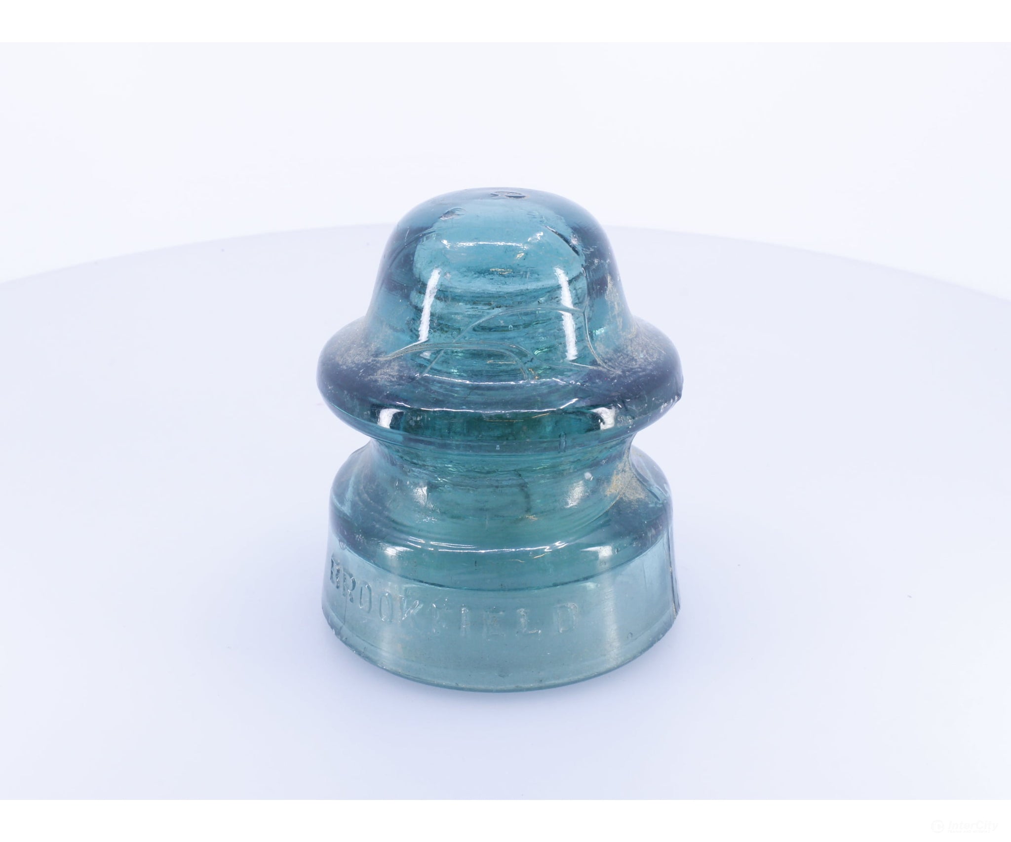 Brookfield 6 Aqua Blue Glass Insulator - Collectibles