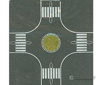 Busch 1102 N Streets/Roadway 4-Way Roundabout -- 6-3/8 X 6-3/8’ 16 16Cm Roads & Streets