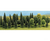 Busch A 6489 Mixed Forest Trees pkg(30) - 12 Deciduous: 2-3/4 to 4-15/16’’; 18 Pine: 2-3/8 to 5-5/16’’ - Other Scenery