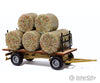 Busch Gmbh & Co Kg Ho 44930 Hay Trailer - Assembled -- With Round Baled Load Cars Trucks