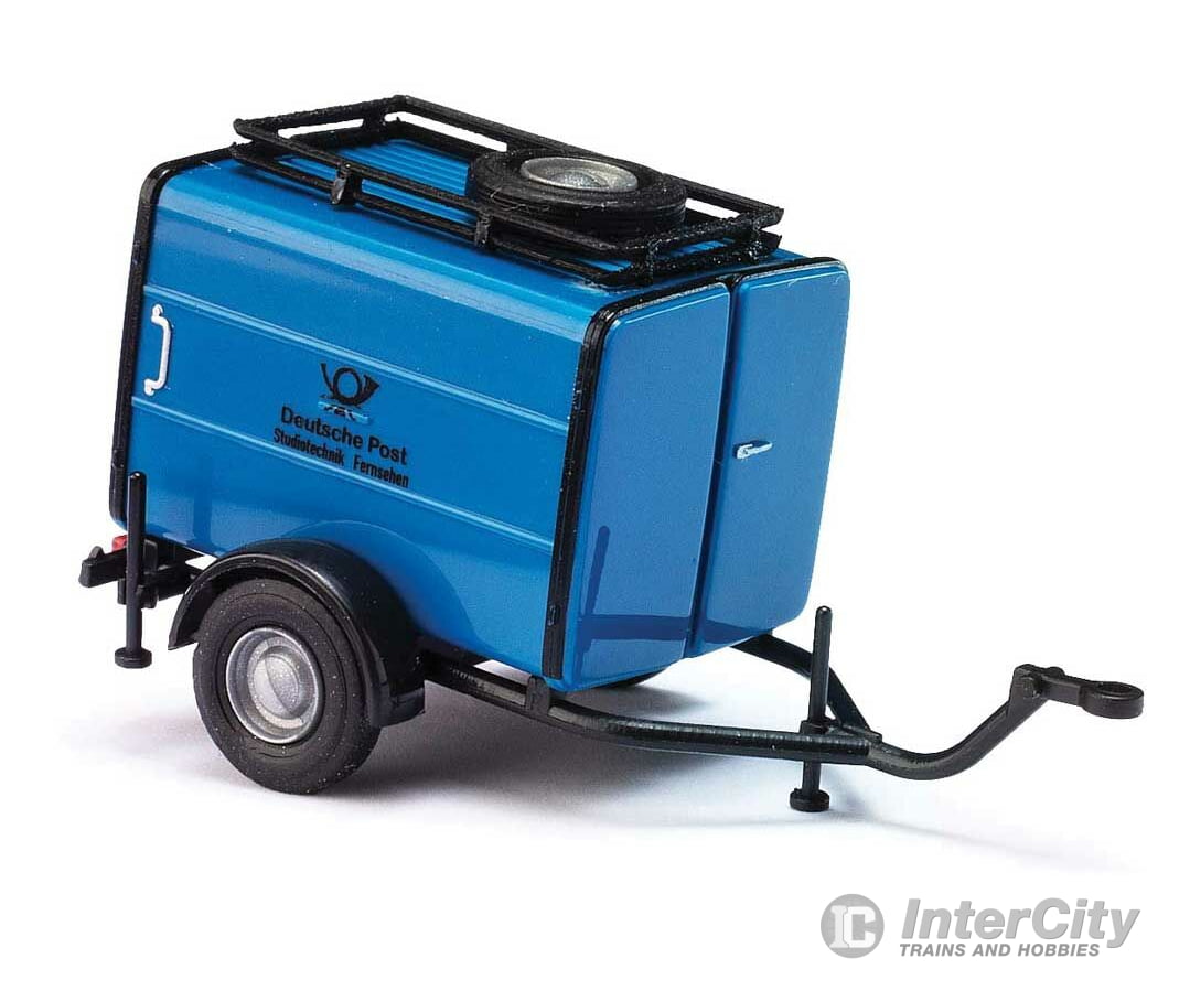 Busch Gmbh & Co Kg Ho 54904 Small Utility Box Trailer - Assembled -- Post Radio Studio (Blue German